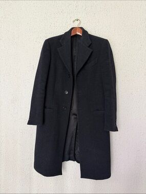 Men's Armani - Classic Black Wool Overcoat - Italian men’s 36